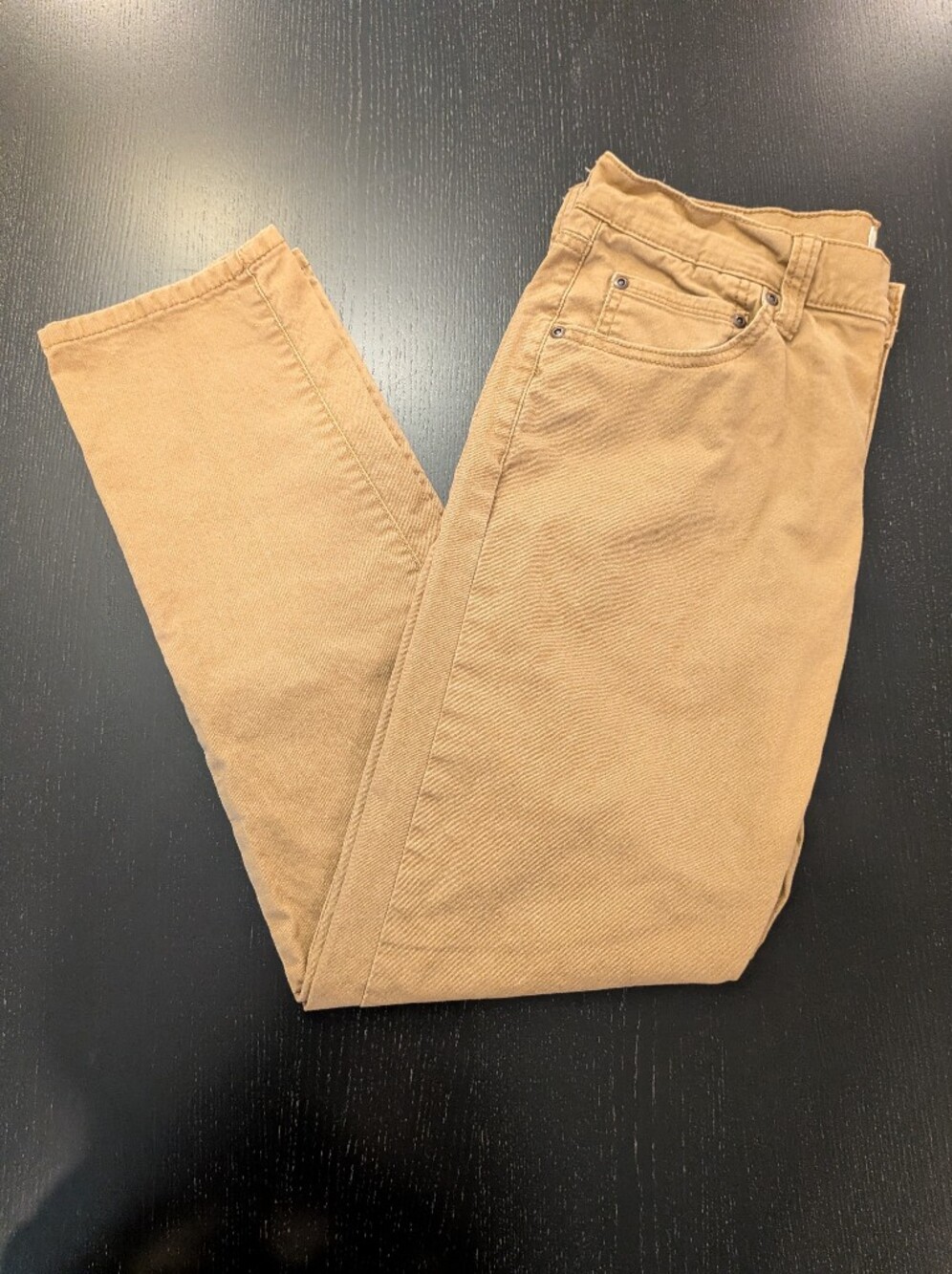 Men's Tan Jeans - Classic Straight Fit - Picture 7 of 10